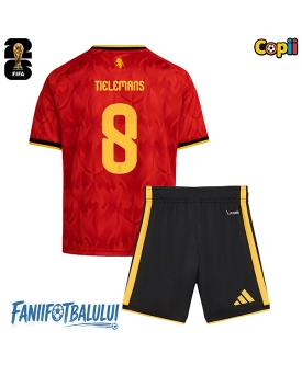 Belgia Youri Tielemans #8 Echipament de Fotbal Replică Mondial 2026 Copii Acasa (+ Șorturi)